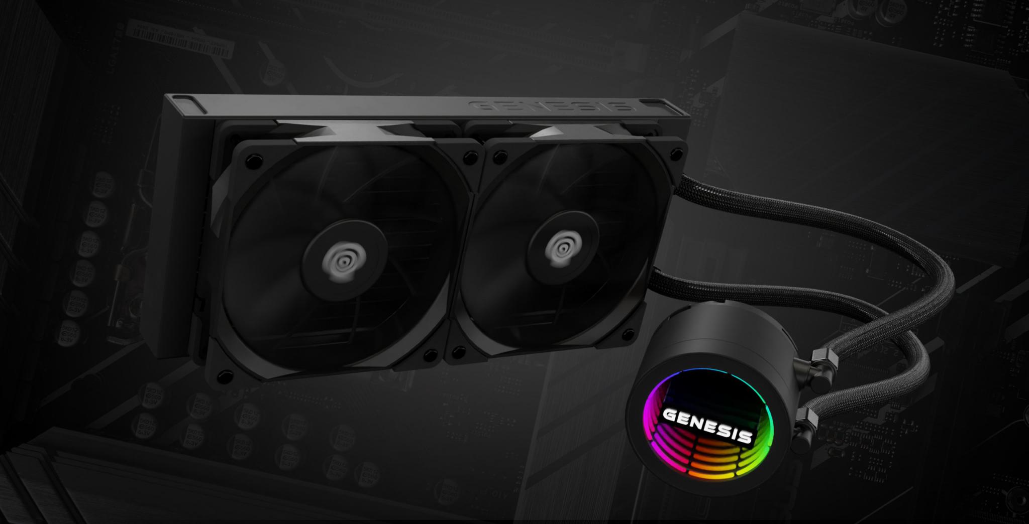 Cooler Procesor GENESIS HYDRIA 240, Lichid, 2 ventilatoare, aRGB - Componente PC