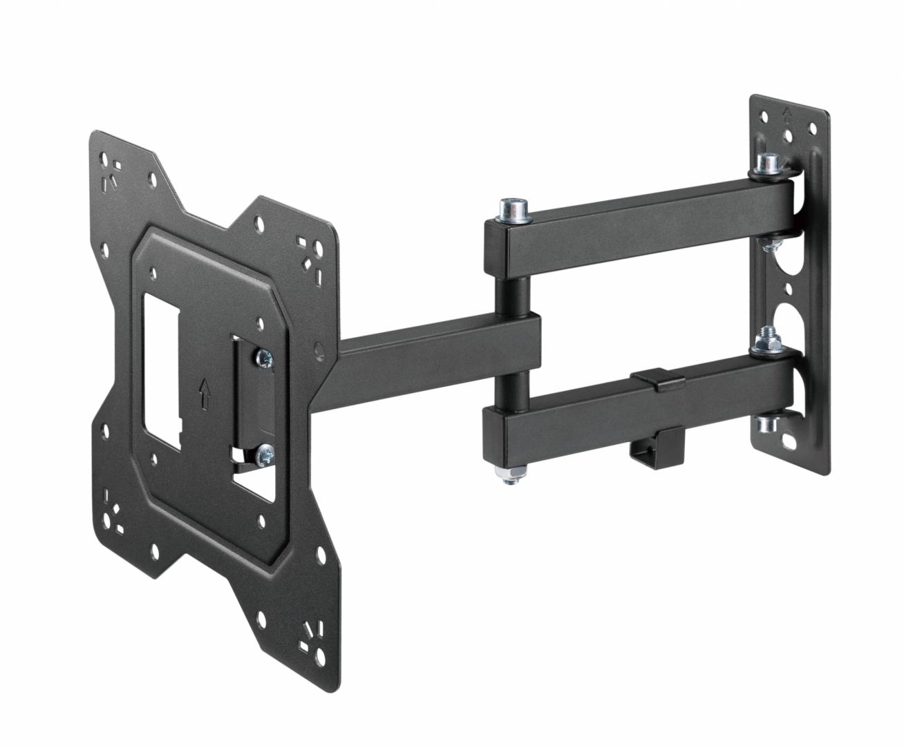 Suport de perete Akai cu inclinatie +3/-10°, diagonala display 23″-43″, VESA min. 100×100, VESA max. 200×200, suporta pana la 30kg, distanta fata de perete MAX 378mm, negru - Suporturi TV / Monitor - imaginea 2