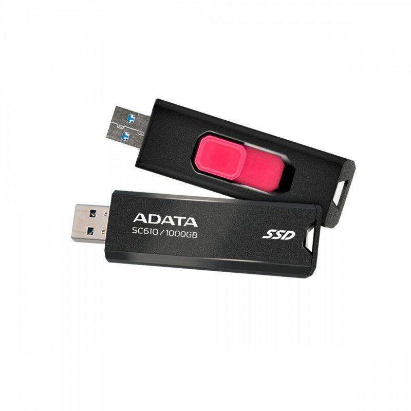 SSD extern ADATA SC610, 1 TB, USB 3.x Gen 1, negru