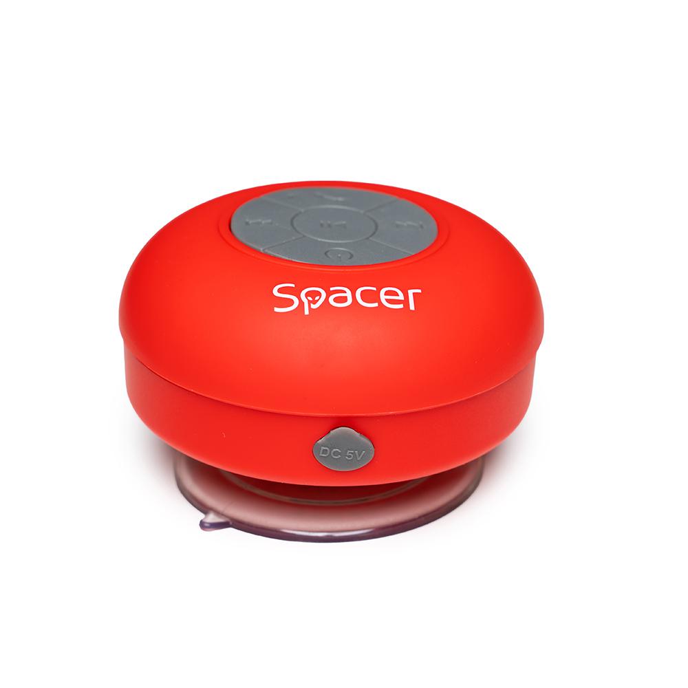 Boxa Spacer DUCKY-RED portabila, 3W RMS, control volum, acumulator 300mAh, microfon incorporat, incarcare USB, waterproof, rosu - Home Cinema & Audio