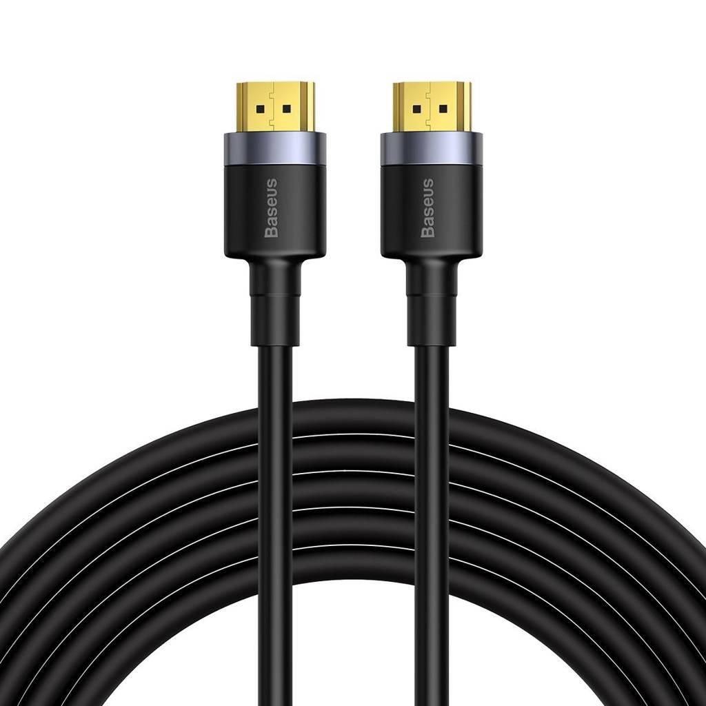 Cablu video Baseus Cafule, conectivitate HDMI (T) la HDMI (T), rezolutie maxima 4K UHD (3840 x 2160) la 60 Hz, conectori auriti, lungime 5 metri - Cabluri periferice