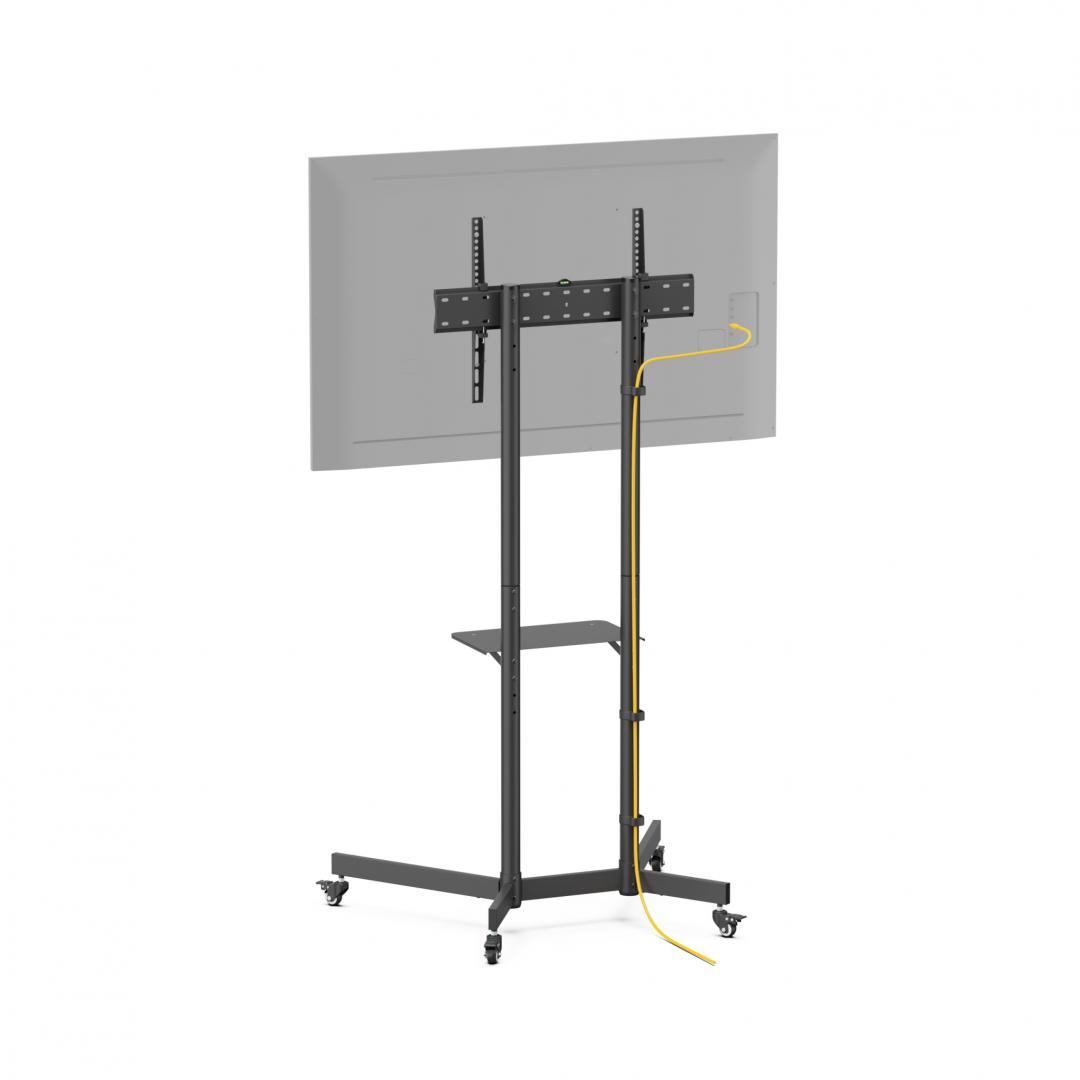 Stand TV Akai ST3670, compatibil pentru ecrane cu dimensiuni cuprinse intre 37″ și 70”, VESA 600×400, inclinare +12° ~ -12°, interval inaltime 108mm (4.3″), negru - Suporturi TV / Monitor