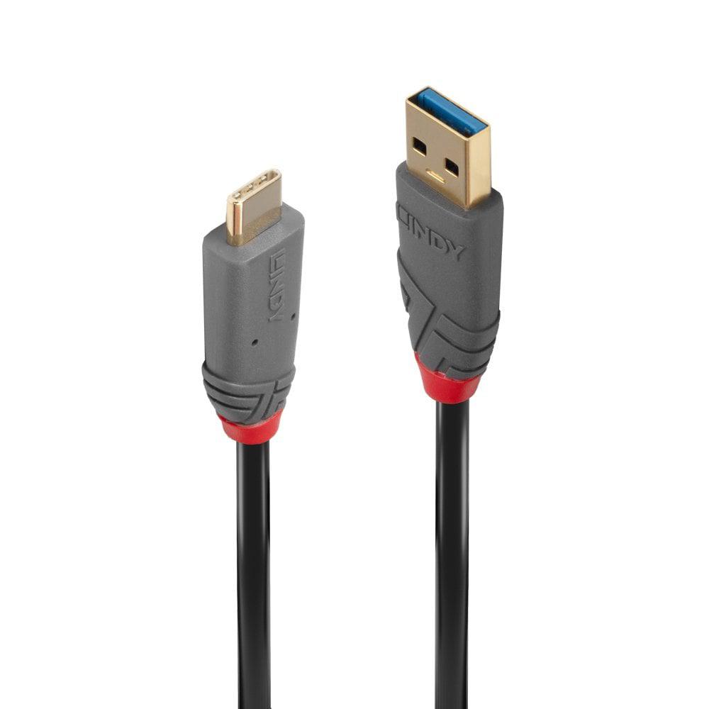 Cablu transfer Lindy LY-36912, USB 3.2 Type A to C Cable, 1.5m, Anthra Line - Cabluri periferice