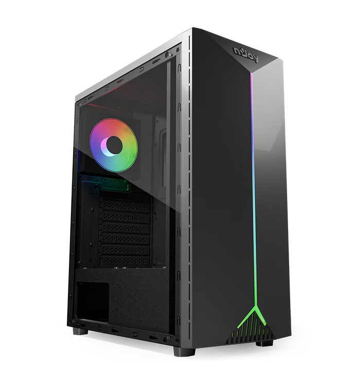 Carcasa NJOY Anil, RGB, Mid Tower, Black - Carcase