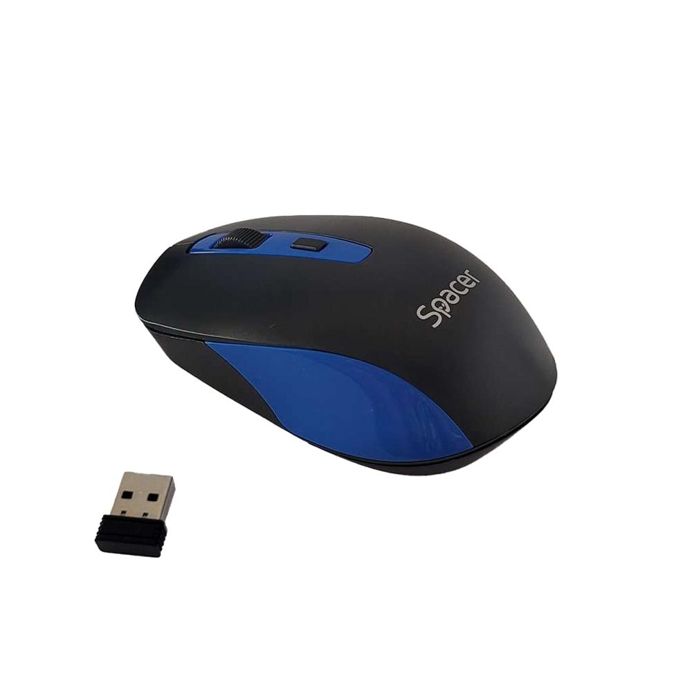 Mouse Wireless SPACER SPMO-WS01-BKBL, 1600 dpi, Multicolor - Mouse