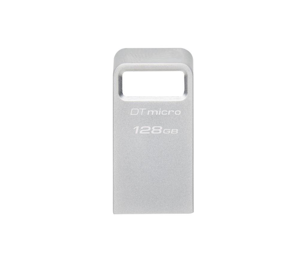 Memorie USB Kingston DataTraveler Micro 128 GB, USB 3.2, Argintiu