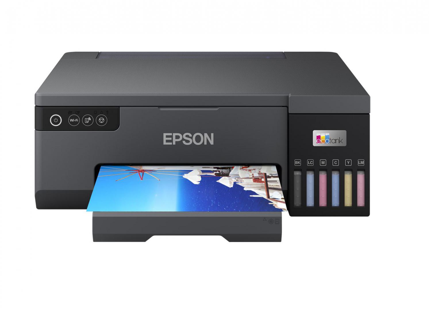 Imprimanta inkjet color foto CISS Epson L8050, dimensiune A4, 6 culori, viteza max  8ppm alb-negru, 8ppm color, rezolutie 5760x1440dpi, alimentare hartie 100 coli,  interfata Wireless LAN IEEE 802.11a/b/g/n, Wi-Fi Direct, consumabile: se livreaza cu cartuse individuale (70ml), foloseste ulterior