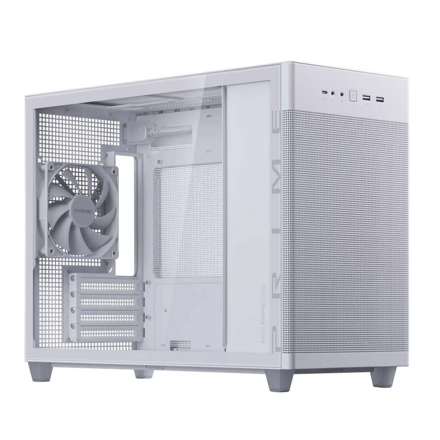 Carcasa ASUS AP201 PRIME CASE TG WHITE, Mini Tower, White - Carcase