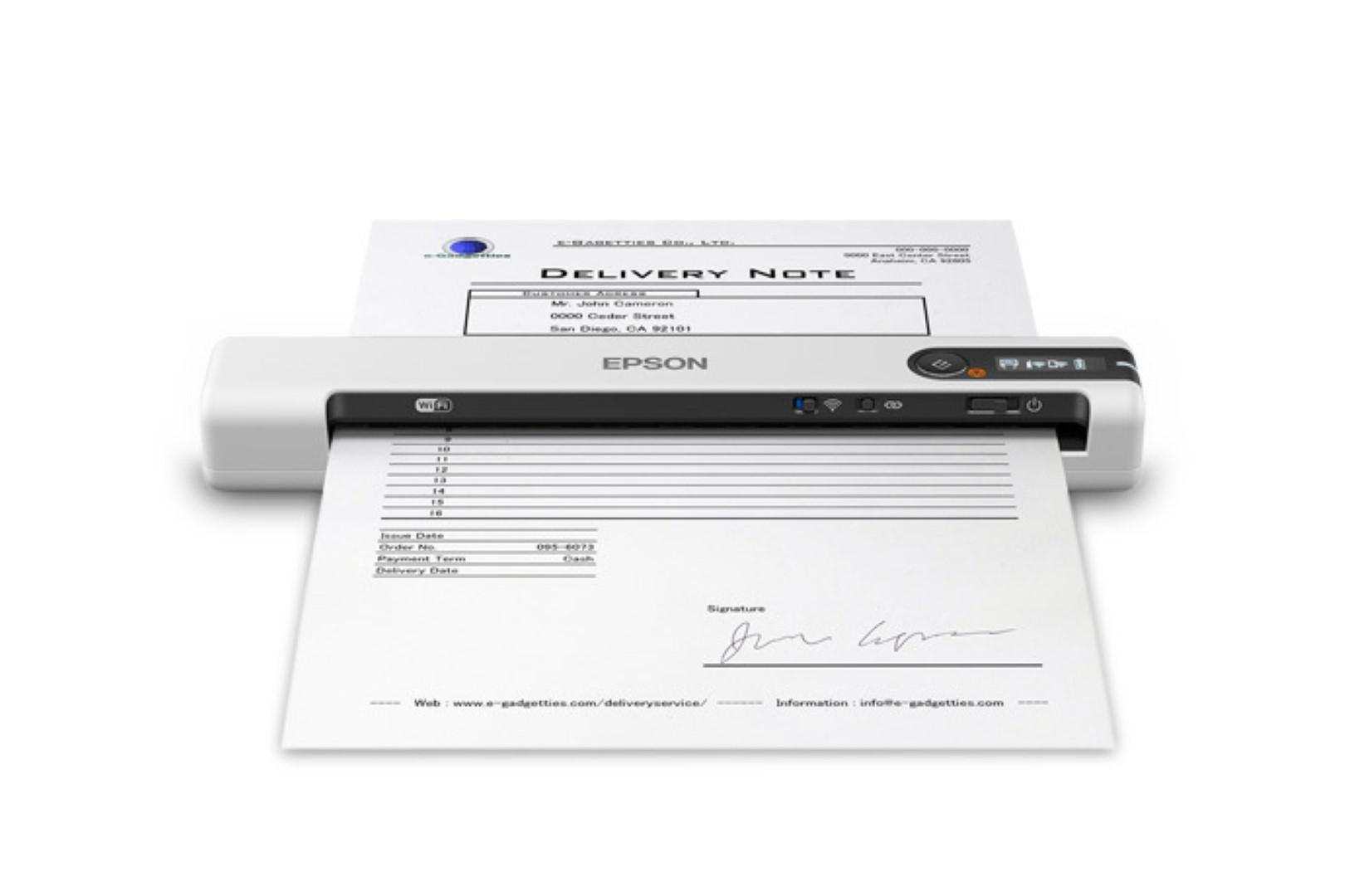 Scanner Epson WorkForce DS-80W, A4, Manual, Handheld, USB + WLAN