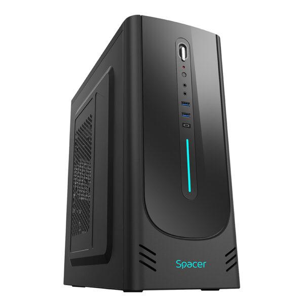 Carcasa SPACER SPCS-OC-CHRONOS, Mid Tower, Black - Carcase