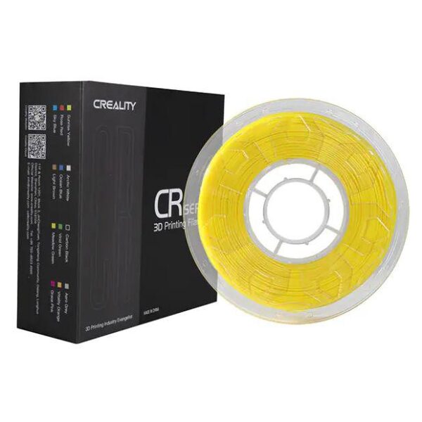 CREALITY CR PLA 3D Printer Filament, yellow, 1KG, Printing temperature: 190-220, Filament diameter: 1.75mm, Tensile strength: 60MPa, Size of filament wheel: Diameter 200mm, height 66mm, hole diameter 56mm. Utilizare: pana la 6 luni de la deschiderea ambalajului. - Accesorii imprimare 3D