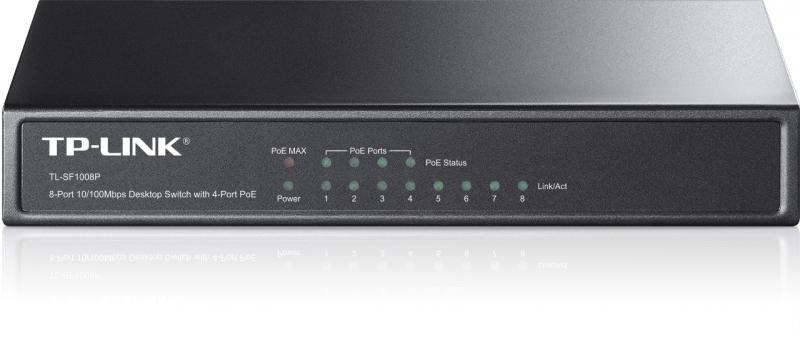 Switch TP-Link TL-SF1008P, 8 port, 10/100 Mbps - PC, Periferice & Software