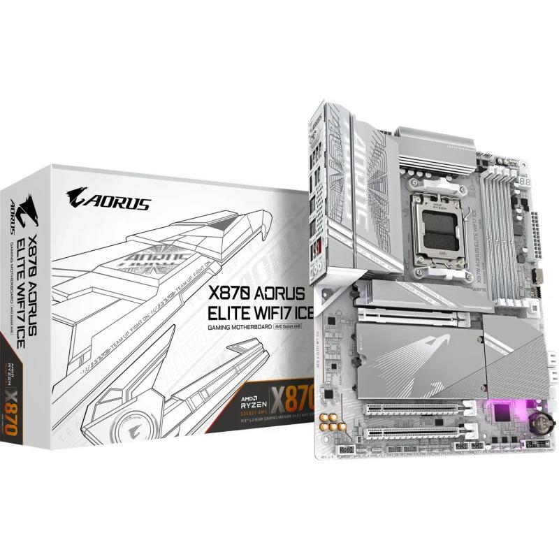 Placa de baza Gigabyte X870 AORUS ELITE WIFI7 ICE, Socket AM5, DDR5, ATX - Componente PC