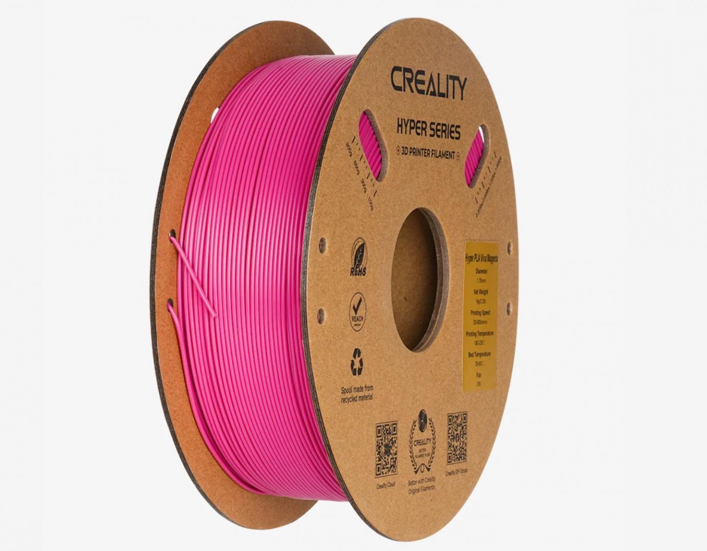 CREALITY 3D FILAMENT HYPER-PLA MAGENTA, 1 KG.Compatibil cu imprimante 3D cu tehnologie FDM. - Accesorii imprimare 3D