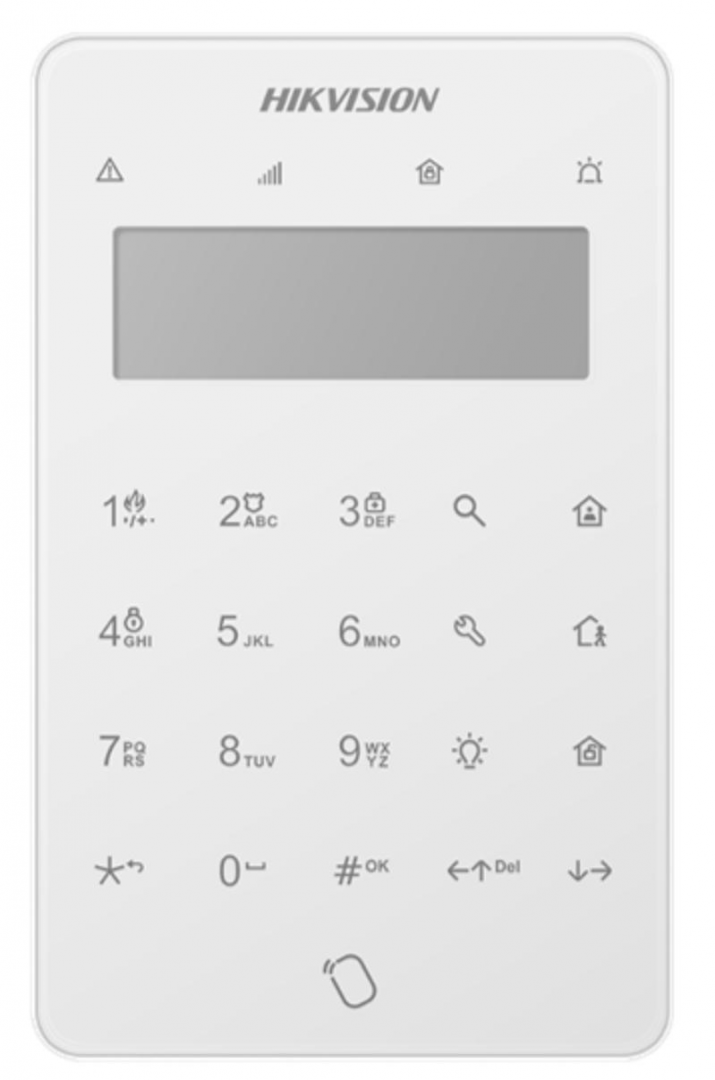 Tastatura LCD pentru AX PRO DS-PK501LTM-HWE;314300669 Ecran LCD Armare one-touch(fără parolă) 2 intrari si 1 iesire - Centrale si tastaturi
