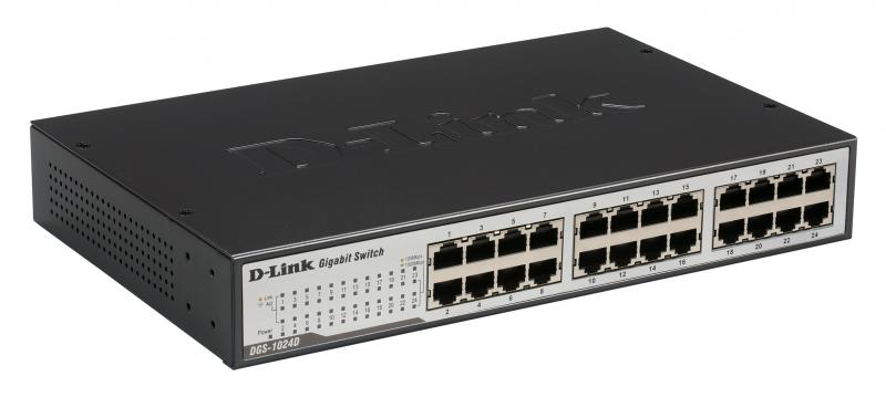 Switch D-Link DGS-1024D, 24 port, 10/100/1000 Mbps - PC, Periferice & Software