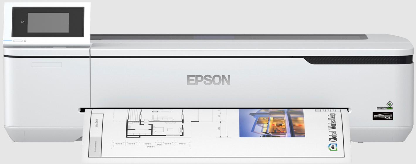 Plotter Epson Surecolor SC-T2100, Imprimanta large format 24″ (A1 ) in 4 culori, rezolutie maxima de listare 2.400 x 1.200 dpi, Cerneala Epson Ultrachrome XD2 pigment ink, grosime hartie 0,05mm – 0,27 mm interfata: USB 3.0, Retea, WI-FI, WI-FI direct, Touchscreen color 10.9cm, memorie imprimanta - Imprimante de format mare