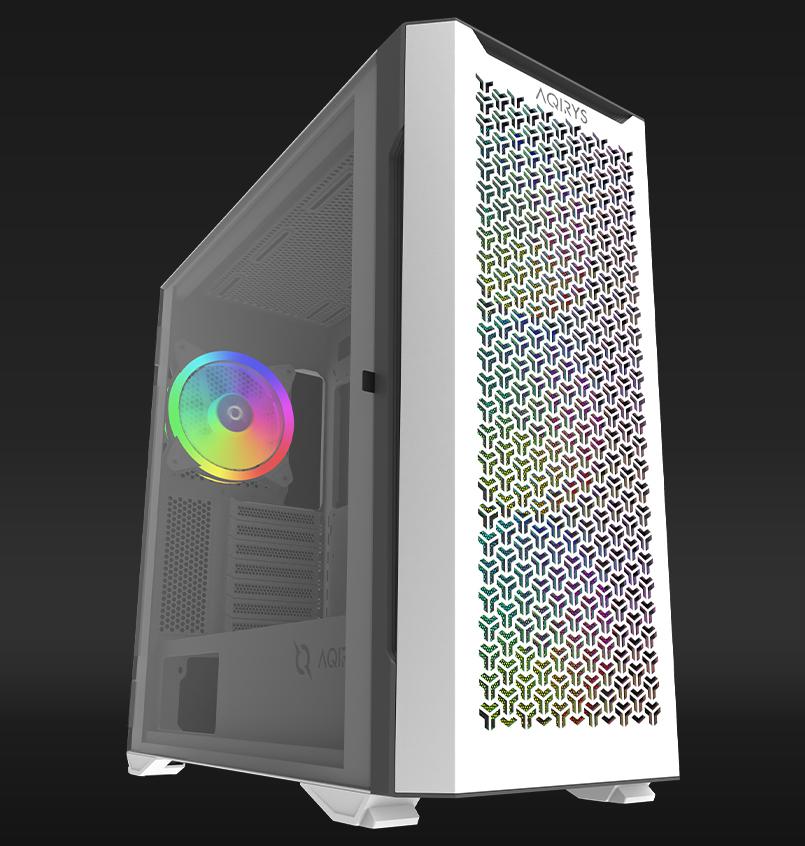 Carcasa AQIRYS Aquilla, RGB, Mid Tower, White