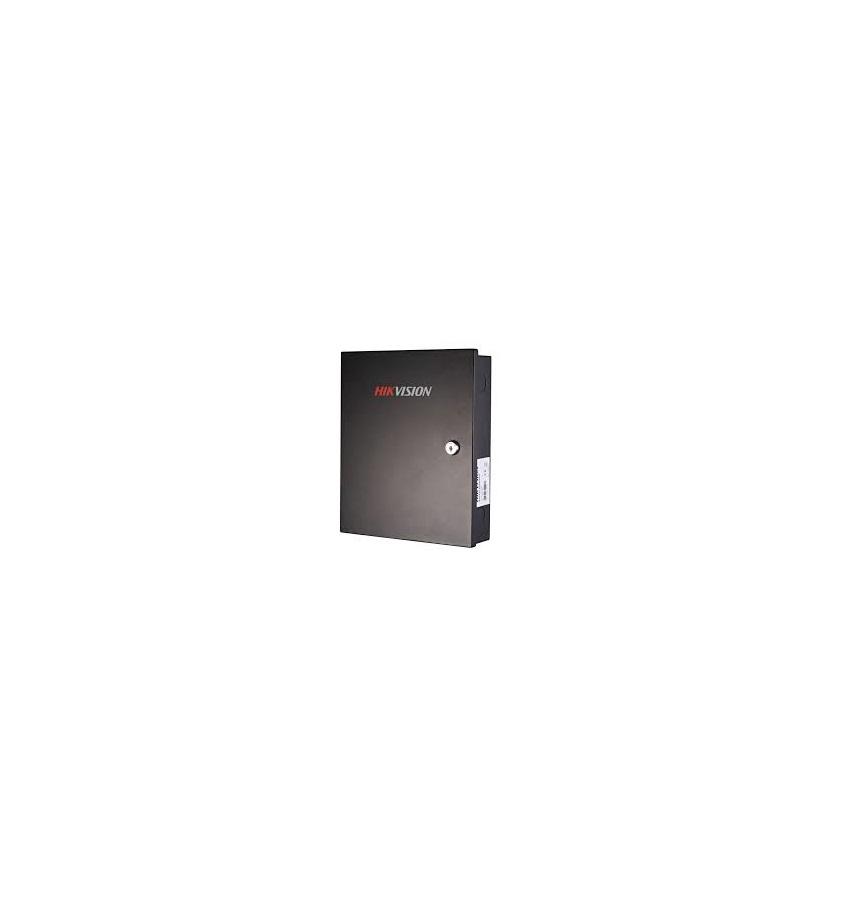 Centrala control acces Hikvision DS-K2802 pentru 2 usi;Double-doorAccess Controller, Accessible Card Reader: 4 Wiegandreaders;Inputinterface: Door Magnetic×2, Door Switch×2, CaseInput×2;Outputinterface: Door Switch Relay×2, Alarm Relay×2; UplinkCommunicationInterface: TCP/IP Network Interface - Centrale control acces
