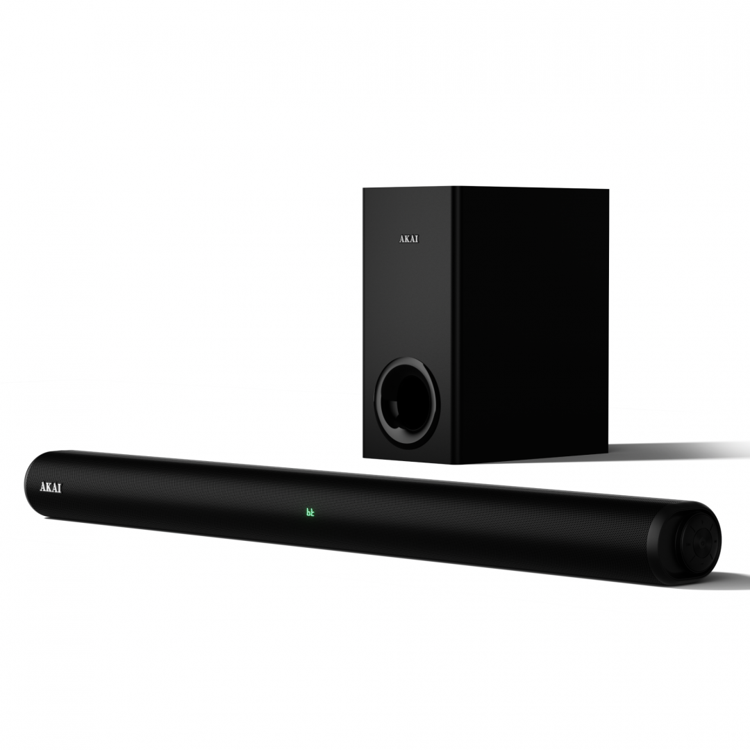 Soundbar Akai ASB-8WSW, putere RMS 150W, raspuns in frecventa 50Hz-18kHz, sursa alimentare AC 100-240V, impendanta 4 ohmi, negru - Home Cinema & Audio