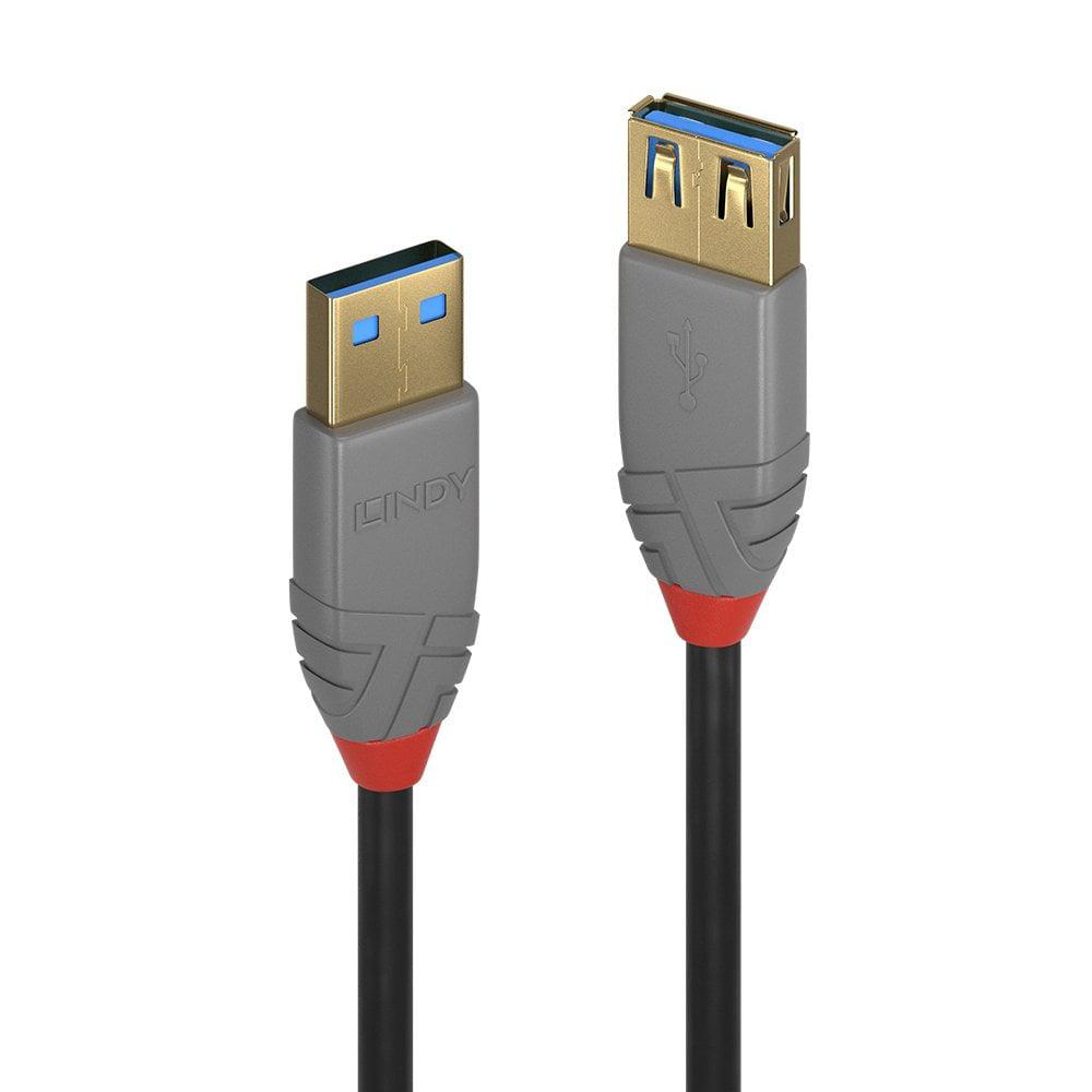Cablu transfer Lindy LY-36761, USB 3.1 Extension, 1m, Anthra Line - Cabluri periferice