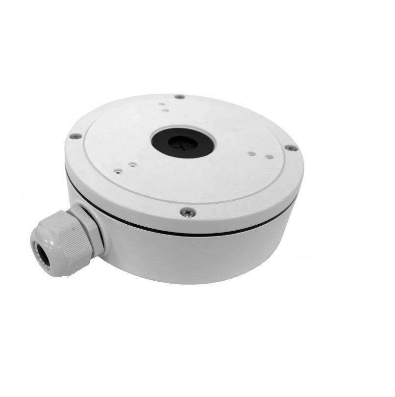 Hikvision Junction box for Dome Camera, DS-1280ZJ-M; Aluminum alloy material with surface spray treatment; Waterproof design; 157×185× 51.5mm, 621g, white. - Accesorii
