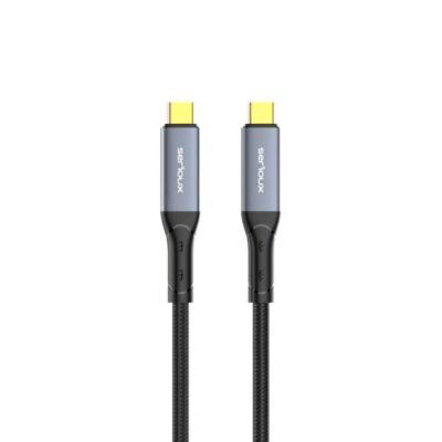 Cablu Serioux USB-C la USB-C, 240W, E-marker Chip integrat, viteza transfer 40Gbs, lungime cablu 100cm, iesire video 8K@60HZ sau Dual 4k@ 60hz, negru - Cabluri periferice
