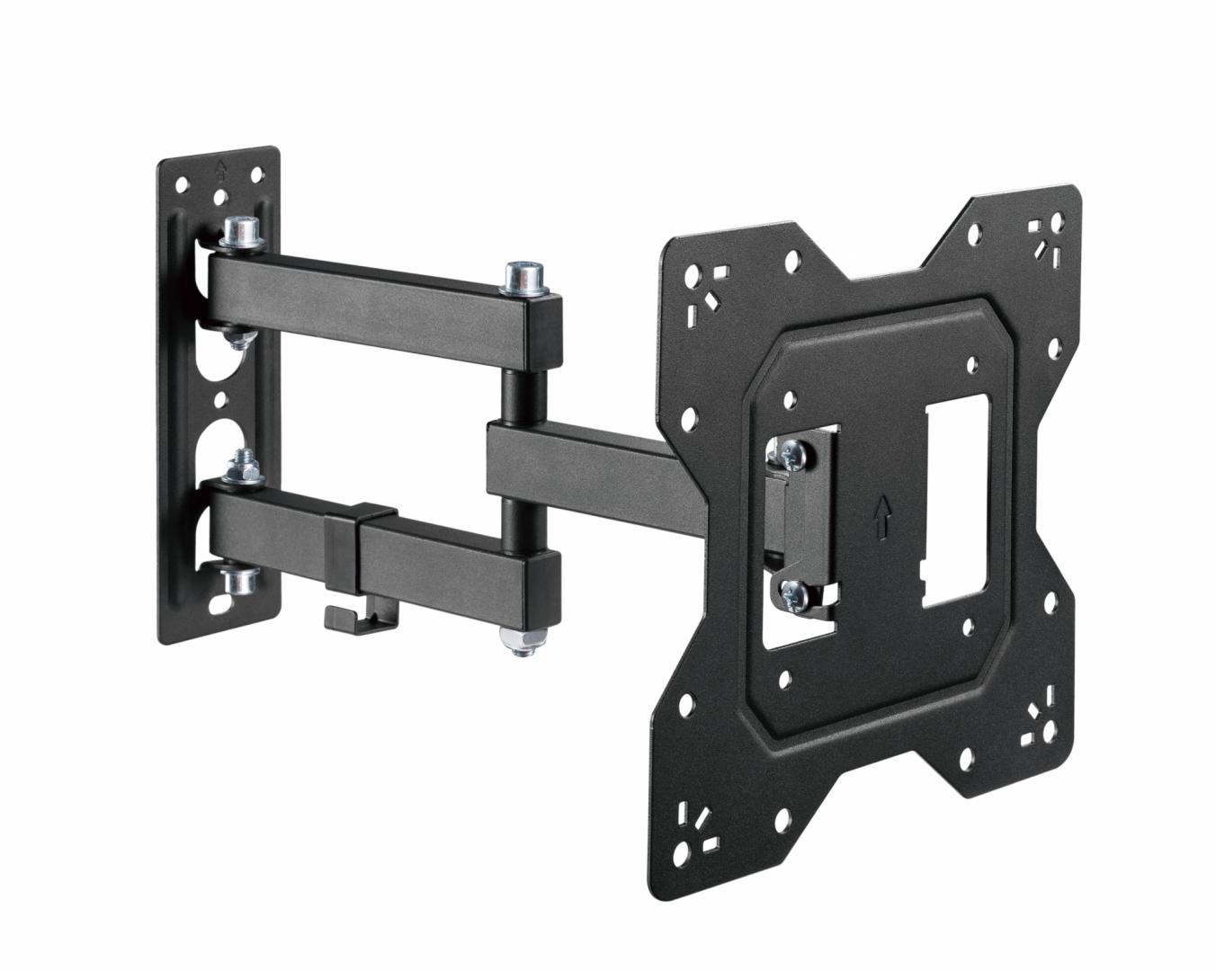 Suport TV Serioux LCD/LED, TV68-223, compatibilitate  dimensiune ecran 23"-43", material otel, VESA:100x100, 100x200, 200x100, 200x200, greutate maximă suportata: 30 kg, profil: 56~378mm, inclinare: ＋3°～-10°, pivotare: +90°~-90°, management cabluri, negru