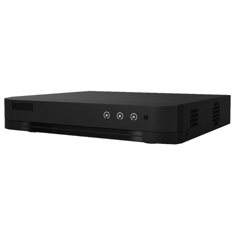DVR Hikvision AcuSense 8 canale 5MP IDS-7208HQHI-M1/E(E), H.265 Pro+/H.265 Pro/H.265 video compression, BNC interface (1.0 Vp-p, 75 Ω), supporting coaxitron connection, up  to 12-ch IP camera inputs(up to 6MP), pana la 3K/5M Lite @ 12 fps encoding capability, intrari: HDTVI/AHD/CVI/CVBS/IP, 1SATA