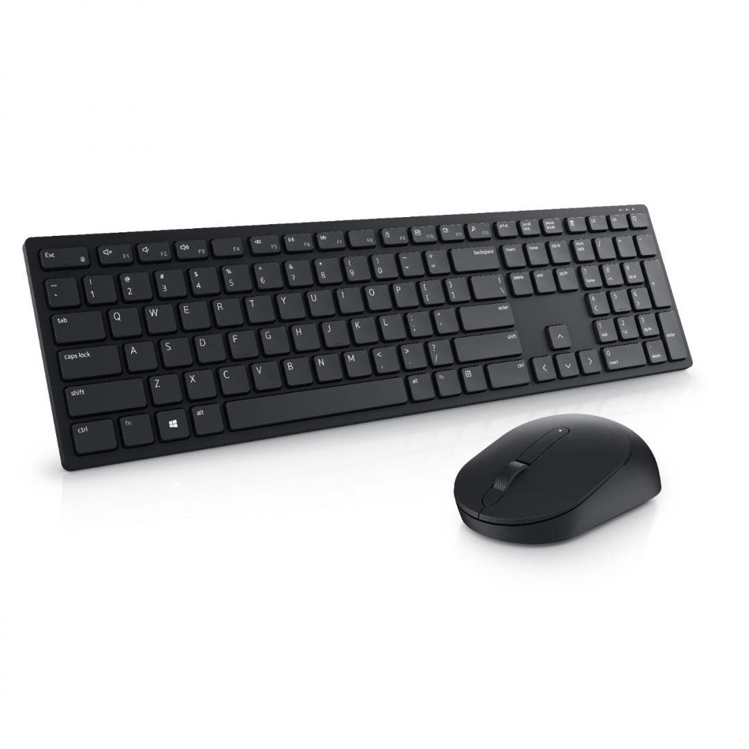 Kit Wireless tastatura si mouse Dell KM5221W, taste numerice, negru