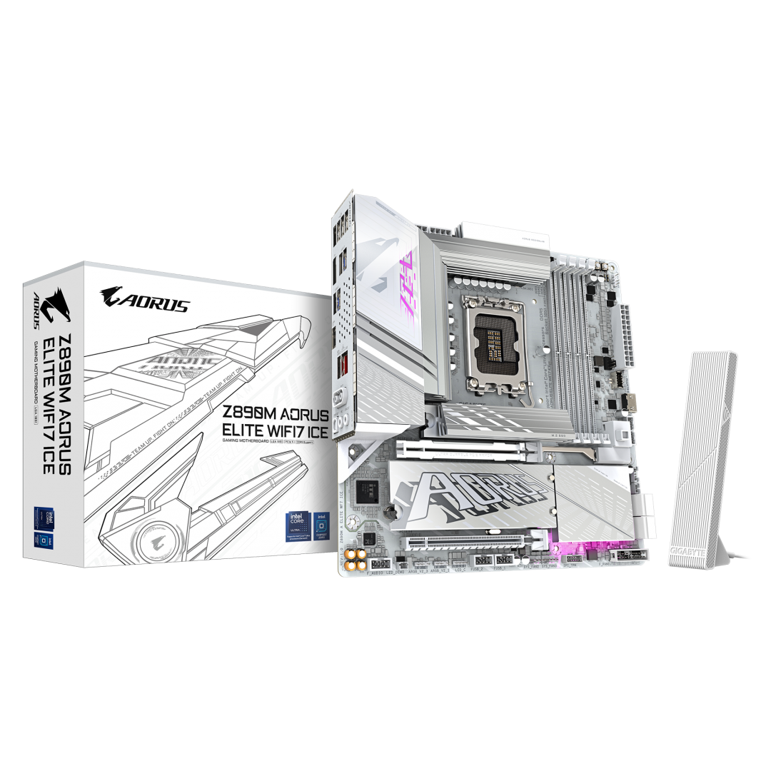 Placa de baza Gigabyte Z890M AORUS ELITE WIFI7 ICE, Socket 1851, DDR5, Micro-ATX