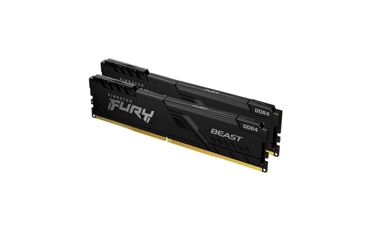 Memorie RAM Kingston DDR4 64GB, 2 x 32GB, 3600Mhz CL18 1.35V Fury Beast Black - Componente PC