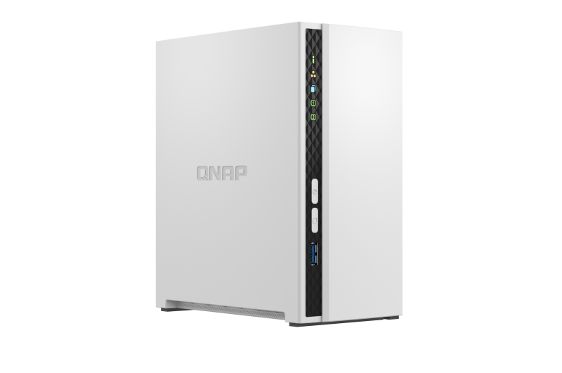 NAS QNAP 233 2-Bay, CPU ARM 2.0GHz Quad core, RAM 2GB, HDD 2.5″/3.5″ SATA 6Gbps (neincluse), LAN: 1 GigaLan, USB3.2 Gen1: 1 USB2.0: 1, tower, adaptor alimentare, garantie 2 ani - NAS