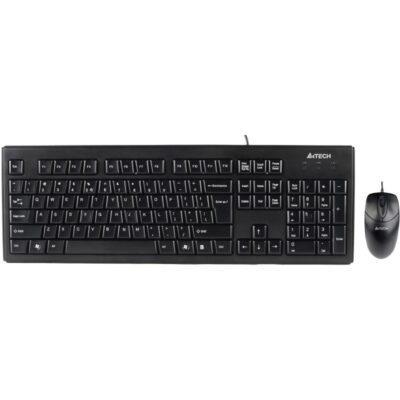 Kit Wired tastatura si mouse A4TECH KRS-8372, taste numerice, Negru - Kit mouse tastatura