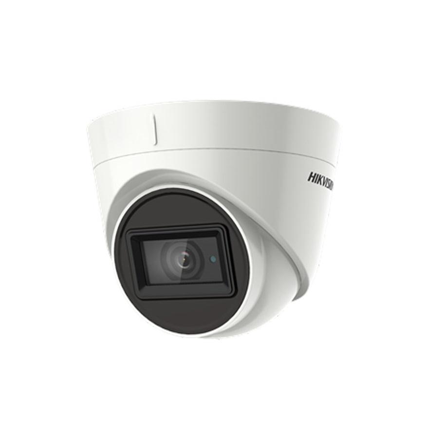Camera de supraveghere Hikvision TURRET, DS-2CE76H8T- ITMF(2.8mm); 5 MP; Fixed Lens: 2.8mm; 5MP@20fps, 4MP@25fps(P)/30fps(N) (Default), EXIR, 20m IR, Outdoor EXIR Turret, ICR, 0.005 Lux/F1.2, 12 VDC, Smart IR, True WDR, 3D DNR, OSD Menu(Up the Coax), IP67; - Securitate