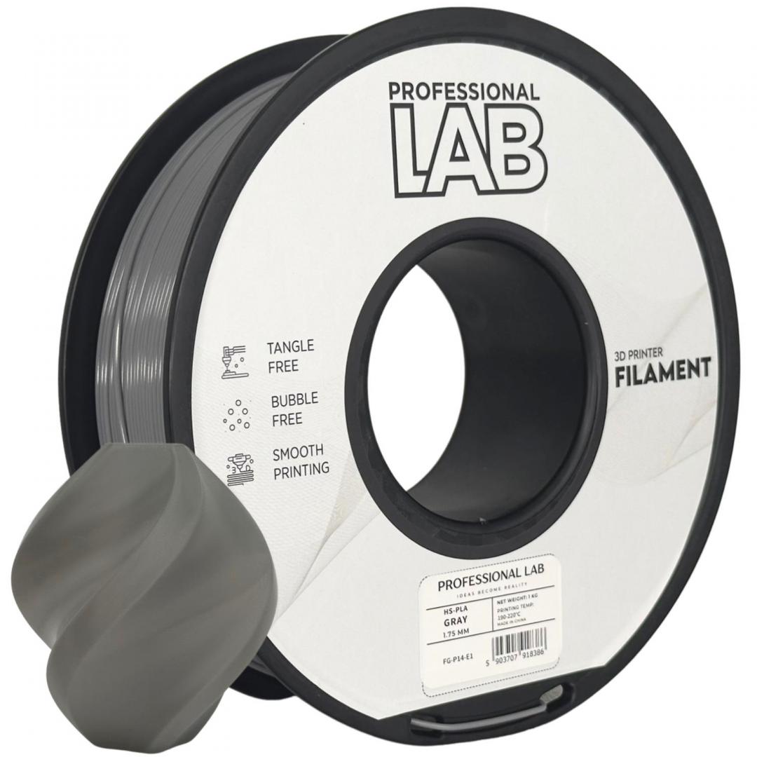 Filament 3D Proffesional Lab, Diamentru 1.75mm, Greutate: 1KG, Culoare: Gri, Material: PLA, Temperatura: 180-240c. - Accesorii imprimare 3D