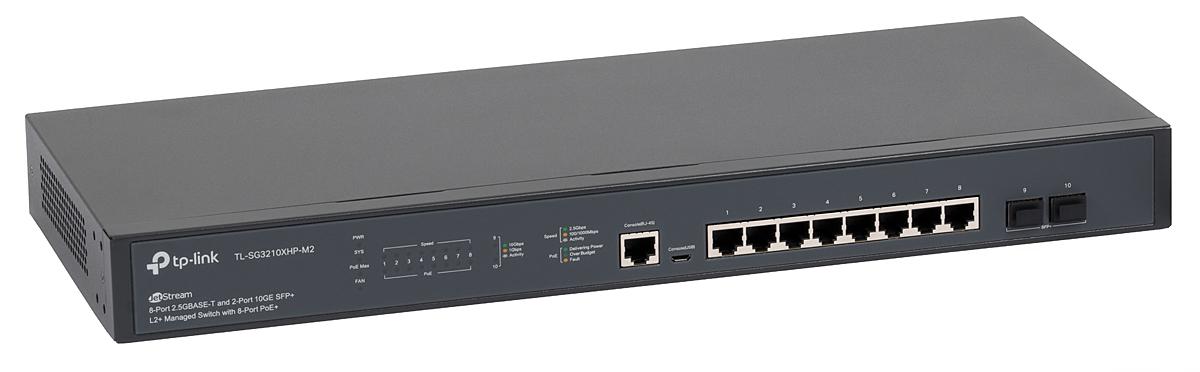 „JetStream™ 8-Port 2.5GBase-T and 2-Port 10GE SFP+ L2+ Managed Switch with 8-Port PoE+ PORT: 8× 2.5G PoE+ Ports, 2× 10G SFP+ Slots, RJ45/Micro-USB Console Port SPEC: 802.3at/af, 240 W PoE Power, 1U 19-inch Rack-mountable Steel Case FEATURE: Integration with JetStream™ SDN Controller,Static Routing - PC, Periferice & Software