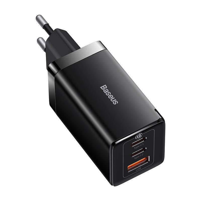 Incarcator retea Baseus GaN5 Pro, 65 W, 3 porturi, Negru - Incarcatoare telefoane - imaginea 2