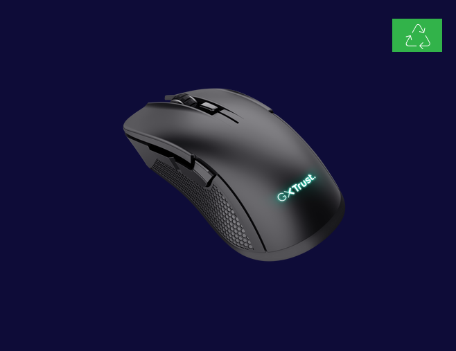 Mouse Gaming Wireless Trust GXT 931 Ybar, 7200 DPI, Negru