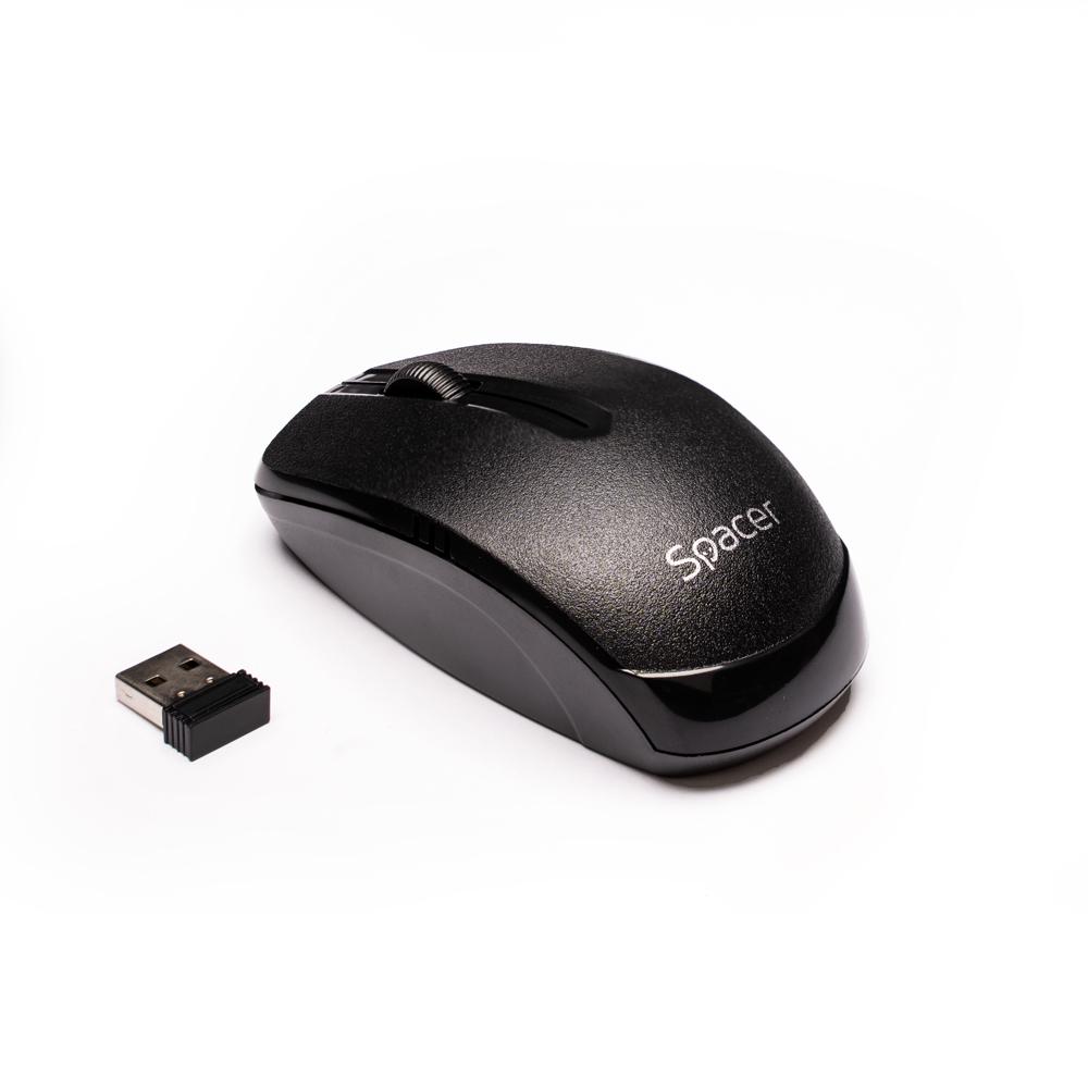 Mouse Wireless SPACER SPMO-161, 1000 dpi, Negru