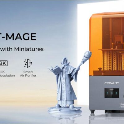 Imprimanta 3D Creality Halot-MAGE cu rasina, Tehnologie SLA, Stereolitografie, sursa 100W, dimensiuni printare: 228*128*230mm, Dimensiuni imprimanta: 333*270*608mm, Viteza:1-5s/strat, Inaltime strat:0.05-0.15mm, LCD 10.3″, rezolutie: 8K(7680×4320), transfer fisier: USB drive, rasina:405nm, Software - Imprimante 3D