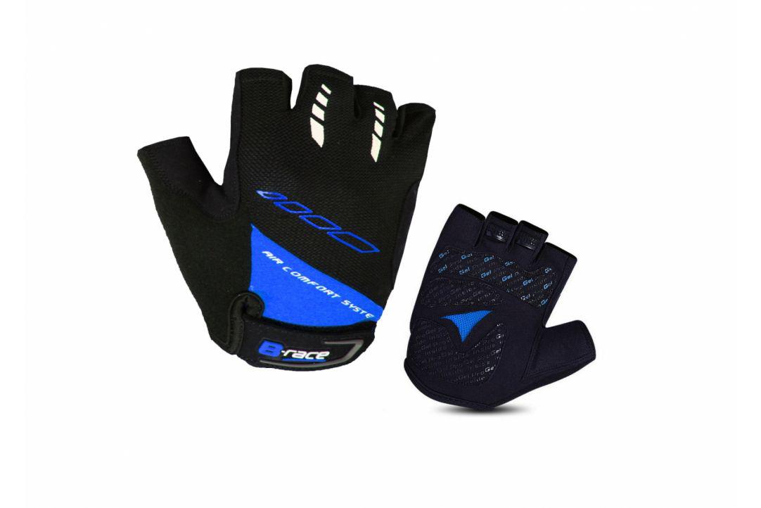 overlay_7f05eea453987a8d4b12aa44d8491d9d MANUSI B-RACE CU GEL NEGRU/ALBASTRU, M - Accesorii ciclism