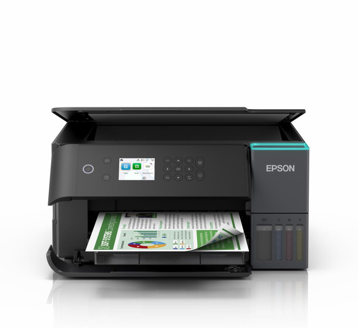 Multifunctional inkjet EPSON EcoTank L6360, CISS, format A4, Color, Duplex, USB + LAN + Wi-Fi - Imprimante, Scanere & Consumabile - imaginea 3