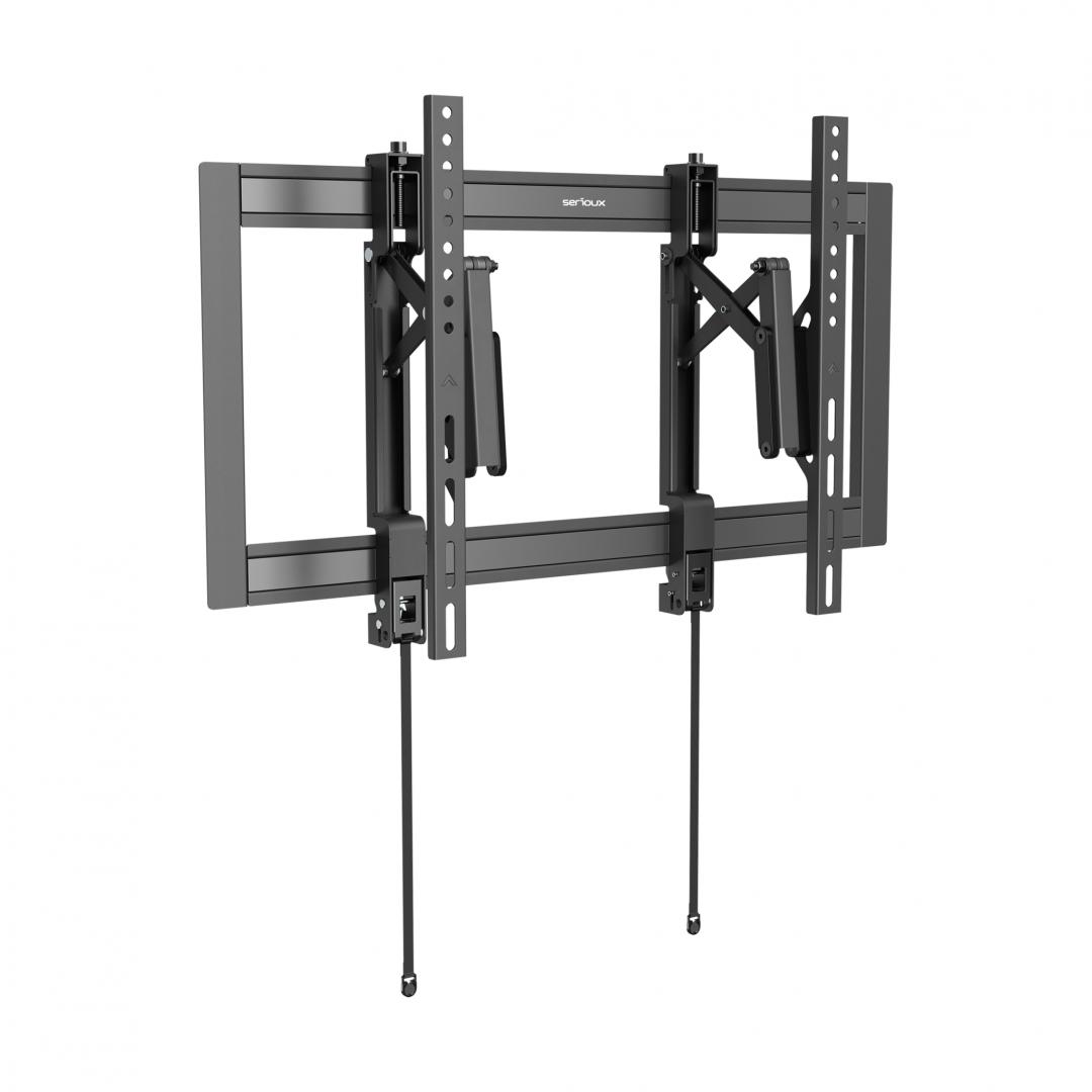 Suport TV Serioux Reglabil 37-90" 80kg  Dimensiune ecran compatibilă 37"-90" Compatibil VESA 200x200, 300x200, 400x200, 300x300, 400x300, 400x400, 600x400 Greutate maxima suportata 80 kg Profil 53~172 mm Interval de înclinare +10°~-15° Interval de pivotare +10°~-10° Nivel ecran 30 mm