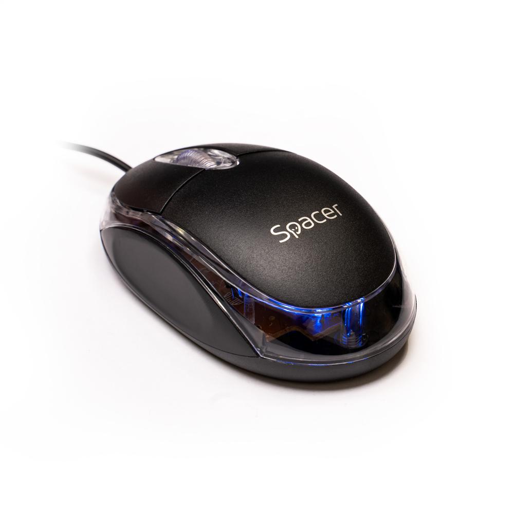 Mouse SPACER SPMO-080, 800 dpi, Negru