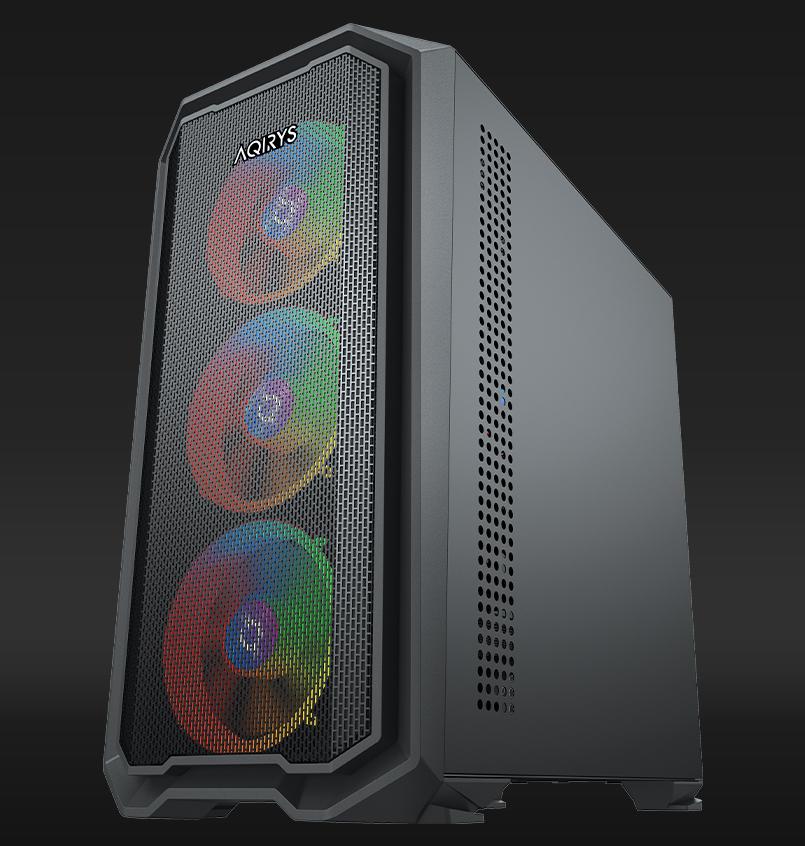 Carcasa AQIRYS WEZEN, RGB, Mid Tower, Black - Carcase