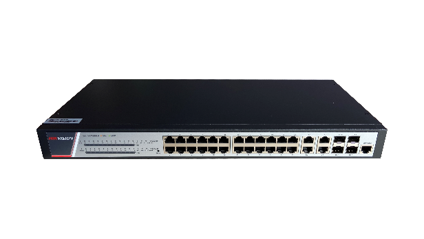 Switch 24 porturi POE Gigabit, Hikvision DS-3E2528P(B)(O-STD), Full Managed, 24 x Gigabit Poe electrical ports si 4 x Gigabit combo ports, SwitchingCapacity 336 Gbps, Packet Forwarding Rate 51 Mpps,putere POE 370 W, maxim 30W per port, Software Function: Device Maintenance, Reliability, WLAN, Port - PC, Periferice & Software