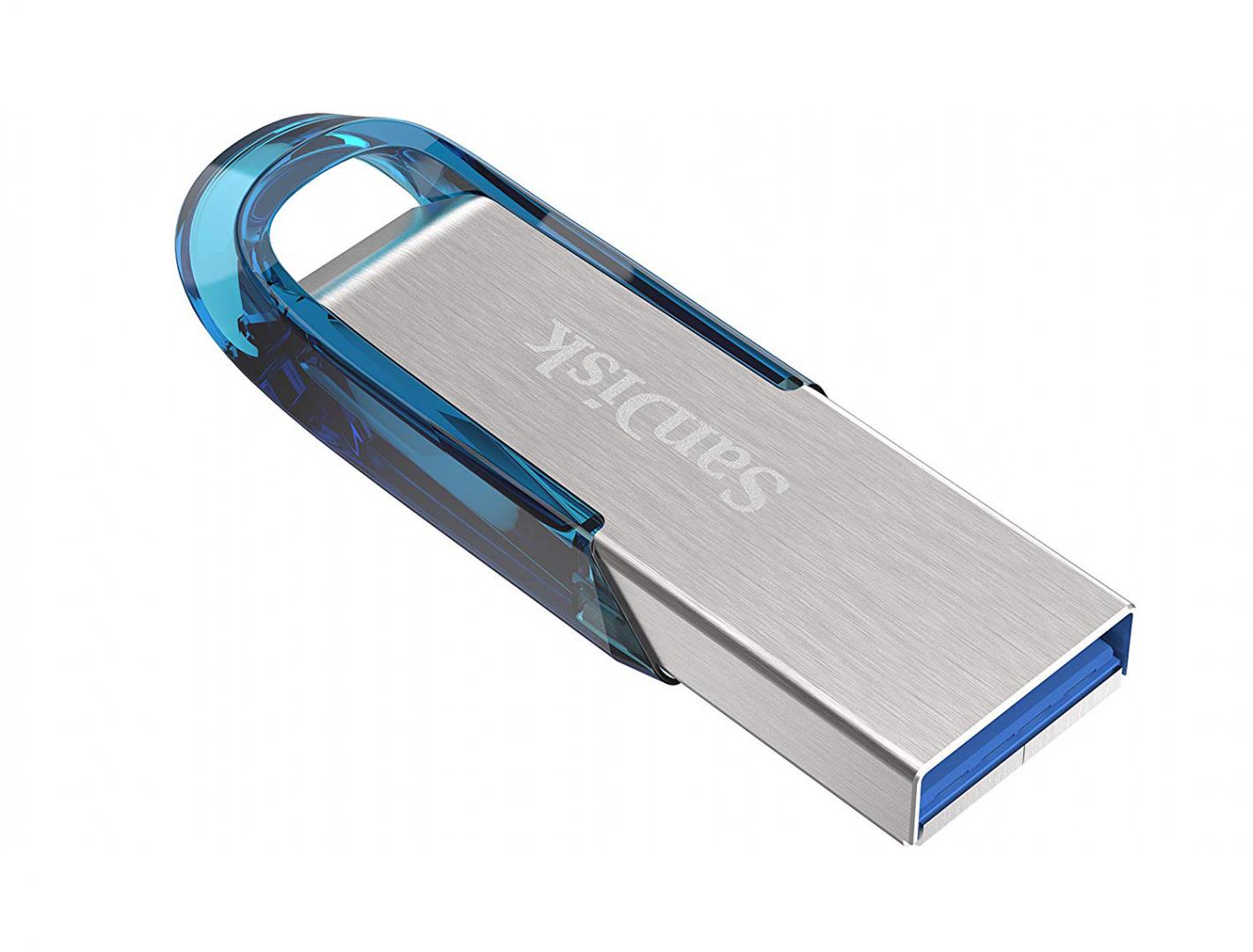 Memorie USB SanDisk Ultra Flair 64 GB, USB 3.0, Albastru