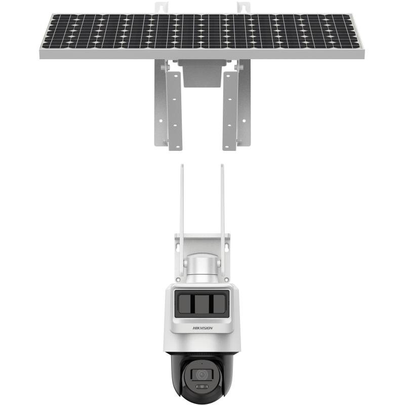 Camera PTZ cu panou solar Hikvision 4MP Pro Solar-powered Security PT Camera Setup High quality imaging with 4 MP resolution Dual transducers – PIR and Radar work together for higher detection accuracy Support 4G LTE data transmission Built-in microphone and built-in speaker for two-way audio and - Camere supraveghere IP