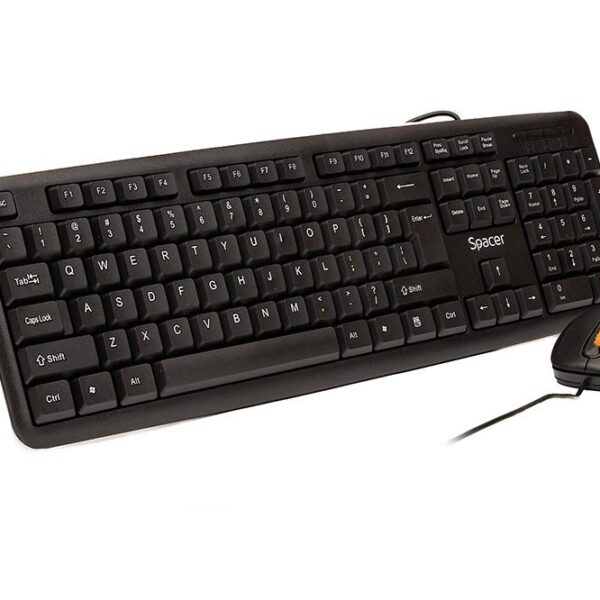 Kit Wired tastatura si mouse SPACER SPDS-S6201, taste numerice, Negru - Kit mouse tastatura